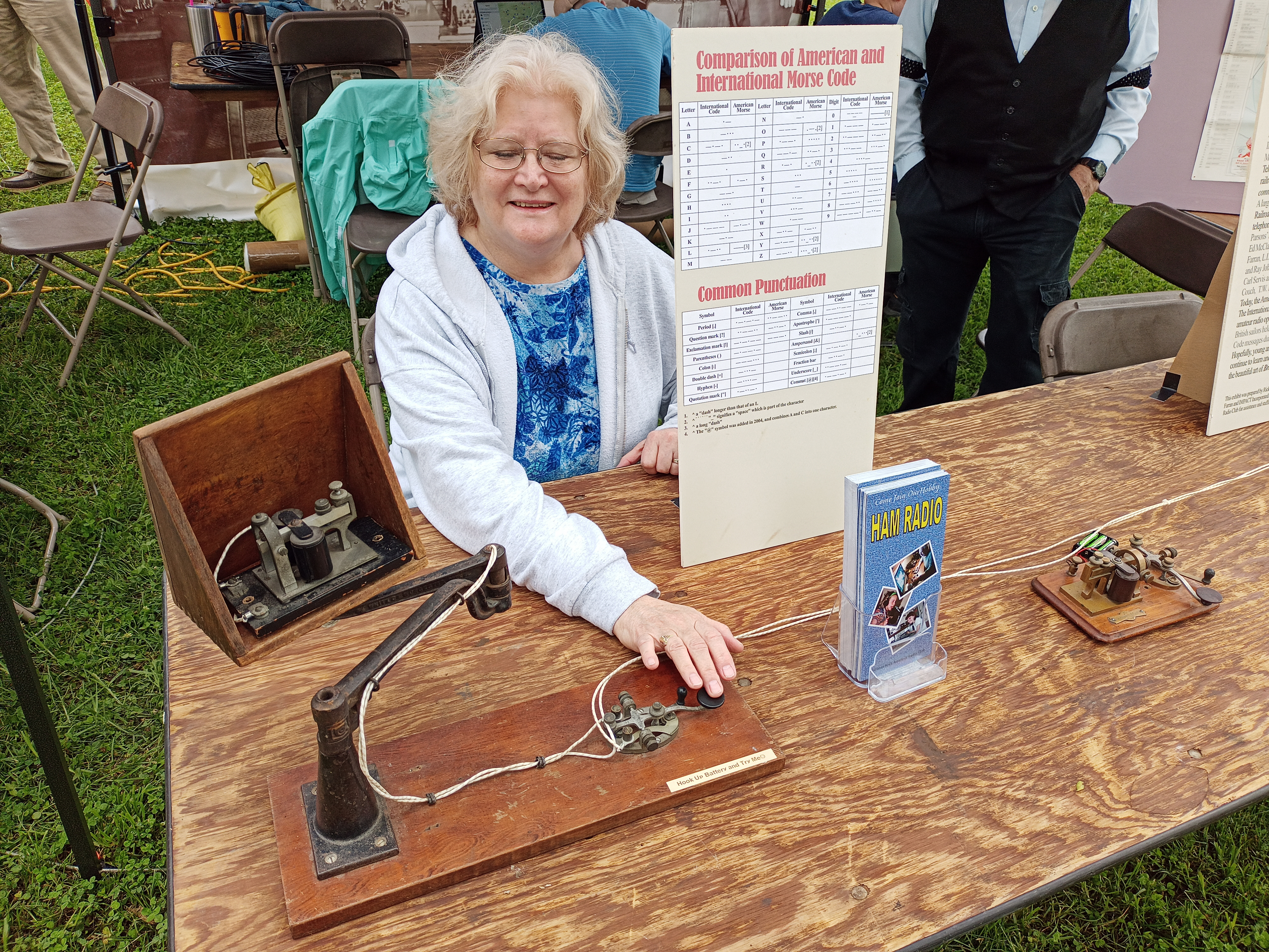 Historical telegraph equipment on display